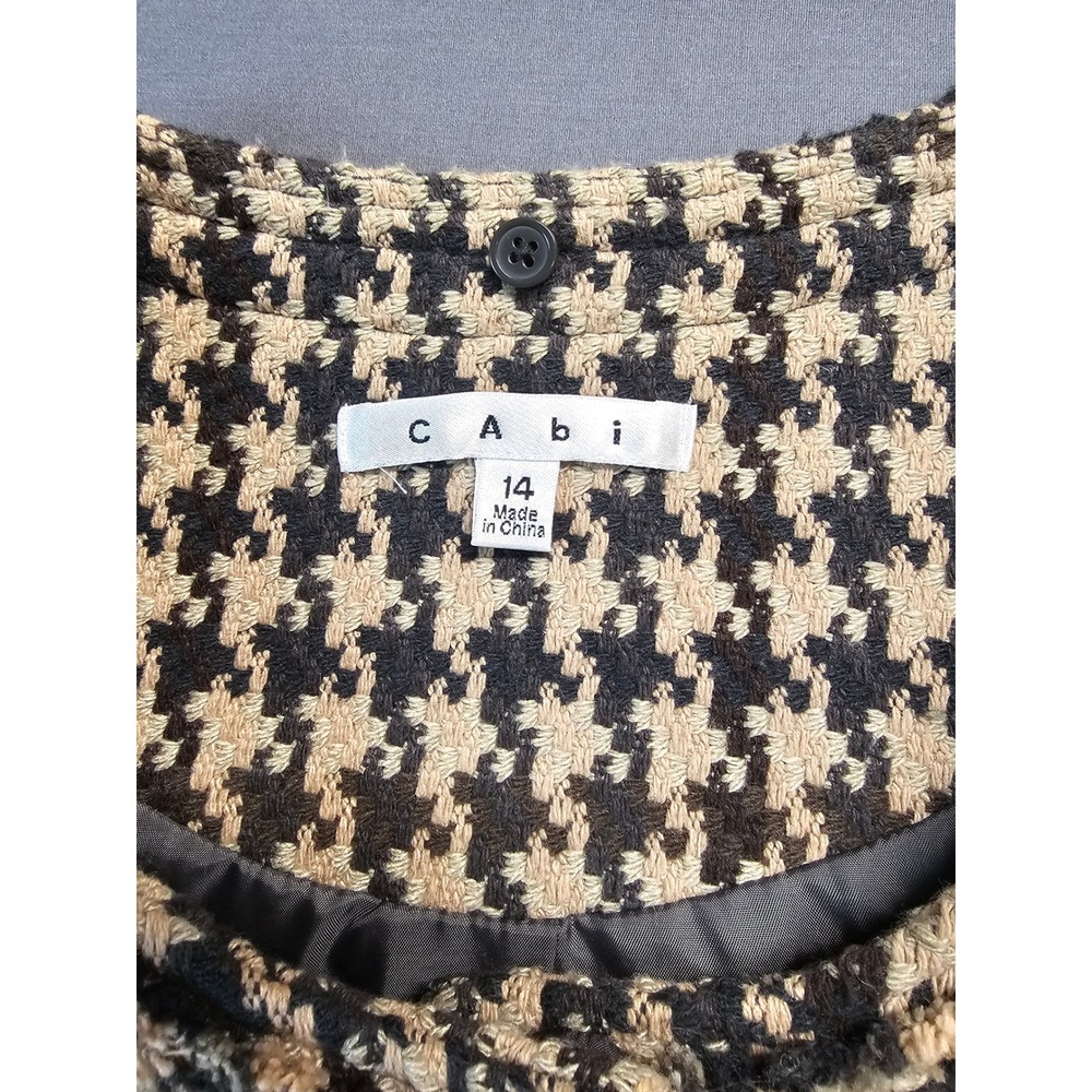 Cabi Jacket Houndstooth Knit Button Front Cardiga… - image 4